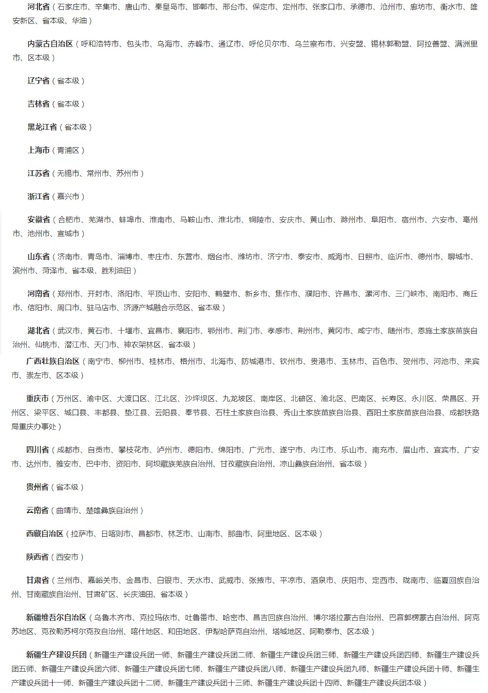 截至5月8日已開通醫(yī)保個賬跨省共濟的統(tǒng)籌區(qū)。（國家醫(yī)保局官網(wǎng)截圖）